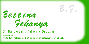 bettina fekonya business card
